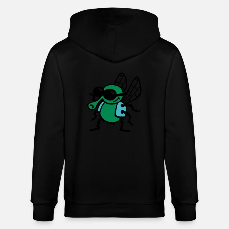 cool_fly_3c_white - Stanley/Stella Unisex Bio-Kapuzenjacke CULTIVATOR  - Schwarz