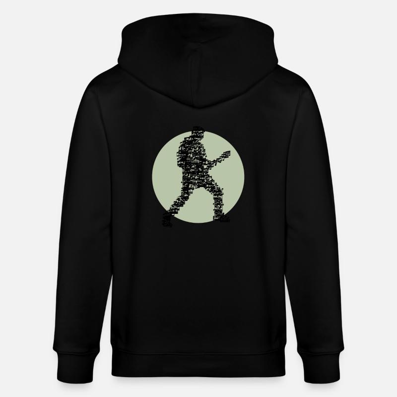 guitar_player_notes_09201602 - Stanley/Stella Unisex Bio-Kapuzenjacke CULTIVATOR  - Schwarz