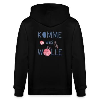 Komme was Wolle - Stanley/Stella Unisex Bio-Kapuzenjacke CULTIVATOR  - Schwarz - Hinten - Anna (173cm)