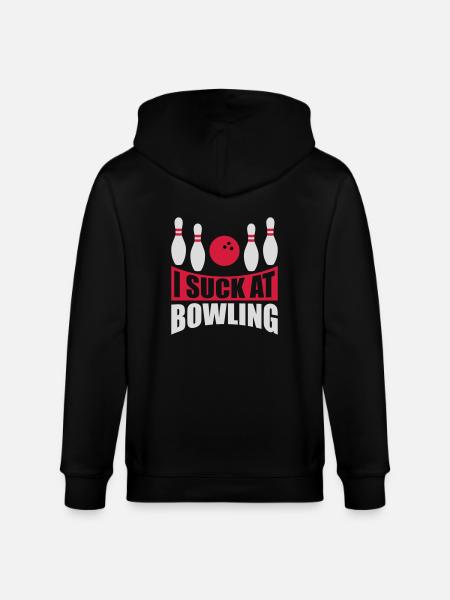 I suck at bowling - Stanley/Stella CULTIVATOR Unisex Organic Hooded Jacket - black