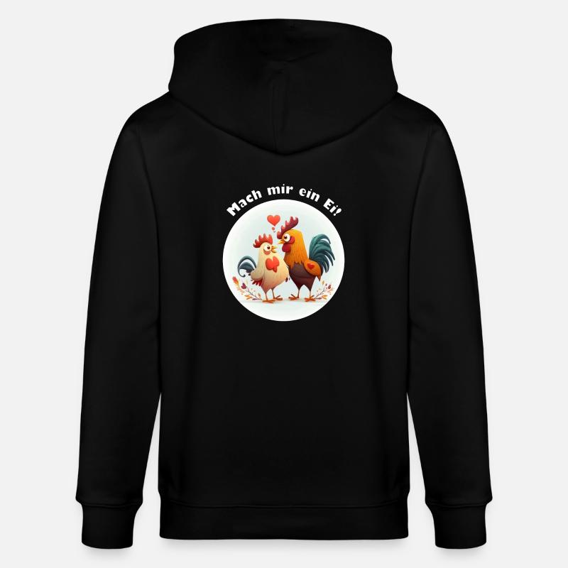 Mach mir ein Ei - Stanley/Stella Unisex Bio-Kapuzenjacke CULTIVATOR  - Schwarz
