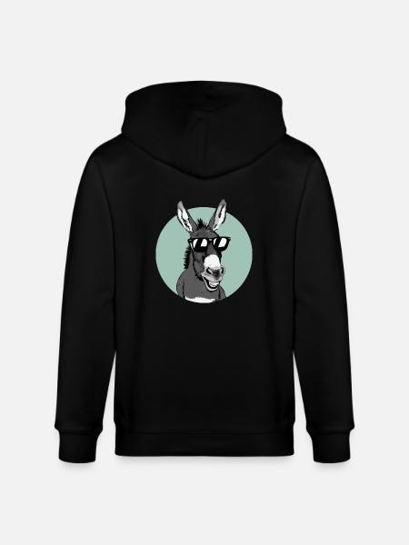 Donkey Donkey Mule Muli - Stanley/Stella CULTIVATOR Unisex Organic Hooded Jacket - black