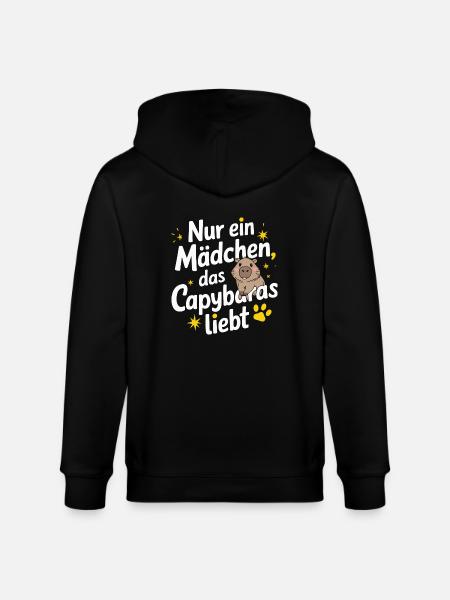 Capybara Wasserschwein Capybaras - Stanley/Stella CULTIVATOR  Unisex Organic Hooded Jacket - black