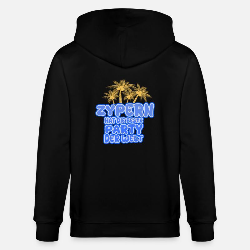 Zypern als Urlaub - Stanley/Stella Unisex Bio-Kapuzenjacke CULTIVATOR - Schwarz