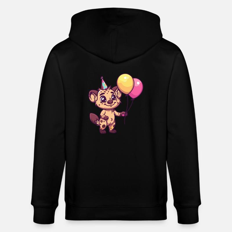 Hyène Anniversaire Bande Dessinée Mignon - Veste à capuche bio CULTIVATOR Stanley/Stella Unisexe - noir