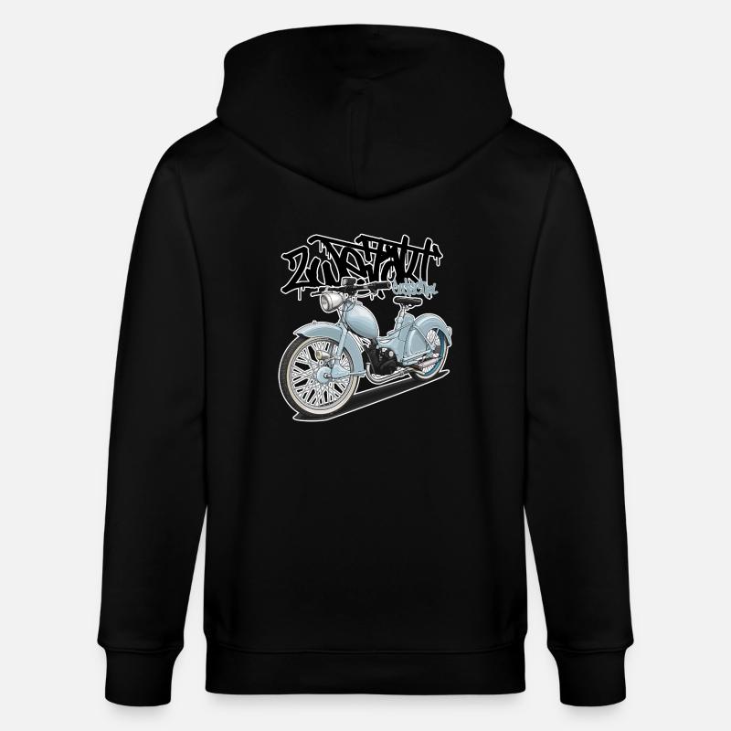 SR2 (hellblau) // Illustration - Stanley/Stella Unisex Bio-Kapuzenjacke CULTIVATOR  - Schwarz