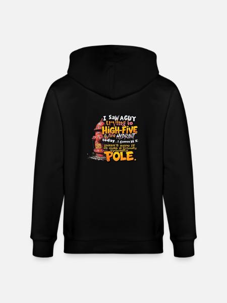 High Five an einem Hydranten - Stanley/Stella Unisex Bio-Kapuzenjacke CULTIVATOR - Schwarz