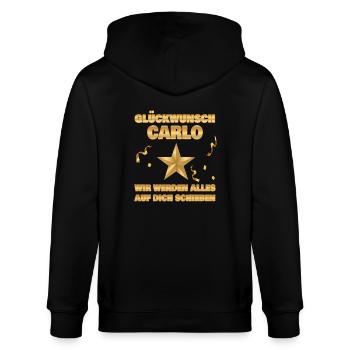 Collègue Carlo - Veste à capuche bio CULTIVATOR Stanley/Stella Unisexe - noir - Dos - Anna (173cm)