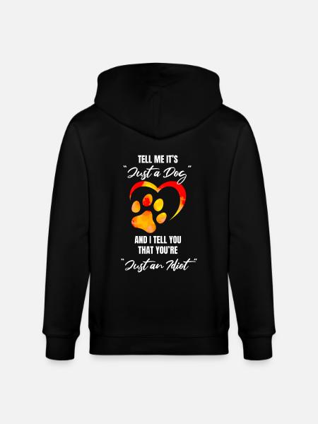 Dog Four-legged Dog Love Paw Heart Dog Trainer - Stanley/Stella CULTIVATOR  Unisex Organic Hooded Jacket - black