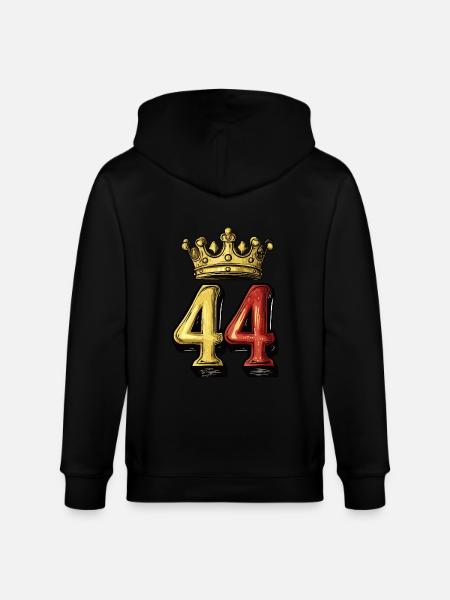 44 Number Krone - Stanley/Stella CULTIVATOR  Unisex Organic Hooded Jacket - black