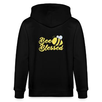 Christliches Motiv Kinder Taufe - Stanley/Stella Unisex Bio-Kapuzenjacke CULTIVATOR  - Schwarz - Hinten - Anna (173cm)