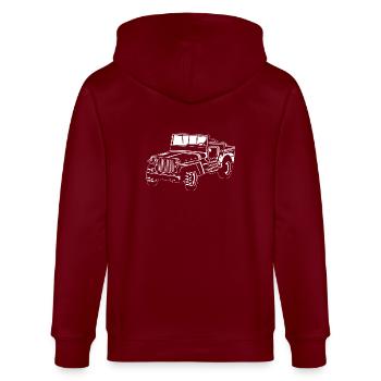 4x4 / Jeep SUV 02_wei ß - Veste à capuche bio CULTIVATOR Stanley/Stella Unisexe - bordeaux - Dos - Anna (173cm)