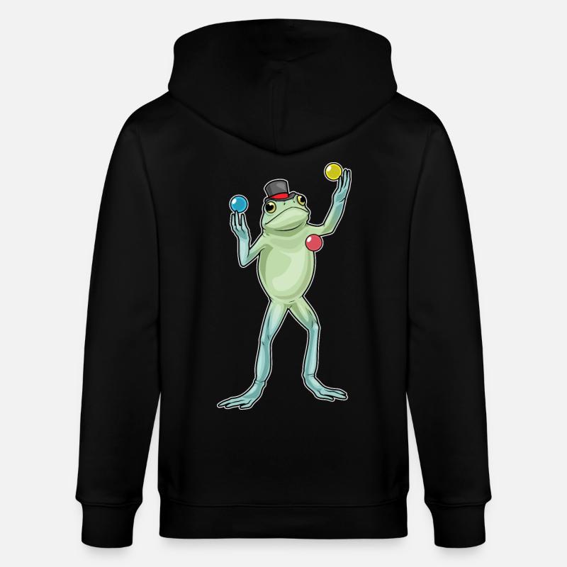Jongleur grenouille jongleur - Veste à capuche bio CULTIVATOR Stanley/Stella Unisexe - noir