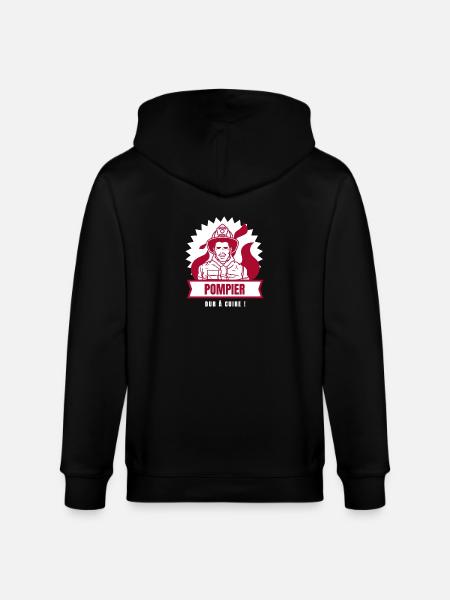 POMPIER, DUR À CUIRE ! - Veste à capuche bio CULTIVATOR Stanley/Stella Unisexe - noir