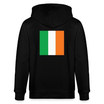 Irland-Flagge, irische stolz, Irland patriotische Geschenk - Stanley/Stella Unisex Bio-Kapuzenjacke CULTIVATOR  - Schwarz - Hinten - Anna (173cm)