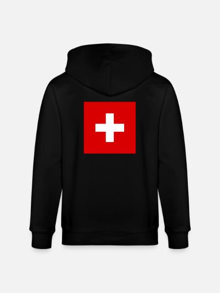 Schweiz Flag - Swiss Pride Gave - Stanley/Stella økologisk unisex-hættejakke CULTIVATOR  - sort