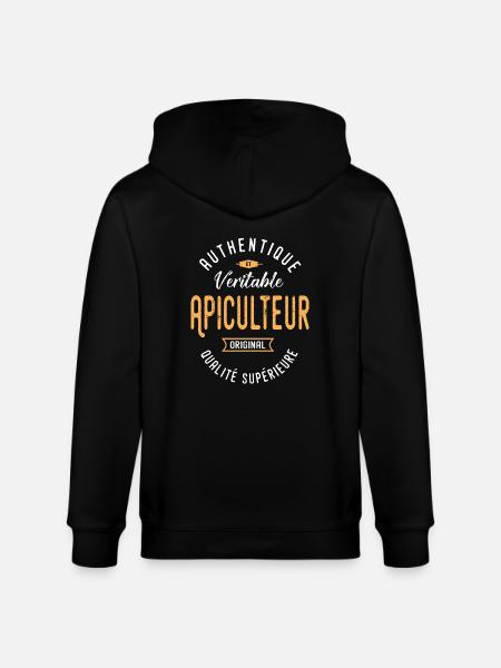 Profession beekeeper authentic gift quotes - Stanley/Stella CULTIVATOR  Unisex Organic Hooded Jacket - black