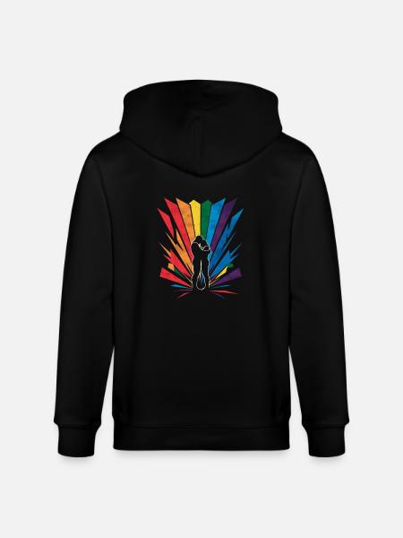 LGBT, Regenbogen-Pride-Monat - Stanley/Stella Unisex Bio-Kapuzenjacke CULTIVATOR  - Schwarz