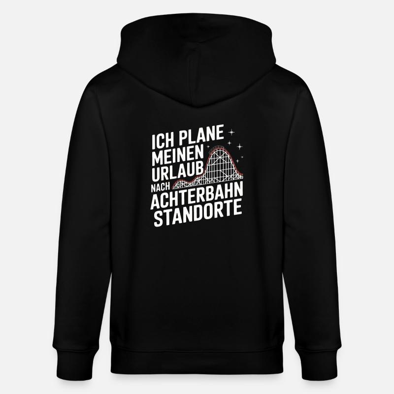 Achterbahn Freizeitpark Roller Coaster - Stanley/Stella Unisex Bio-Kapuzenjacke CULTIVATOR - Schwarz