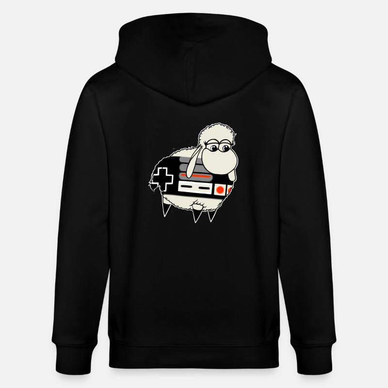 Wolly Sheepling Retro Controller - Stanley/Stella CULTIVATOR  Unisex Organic Hooded Jacket - black