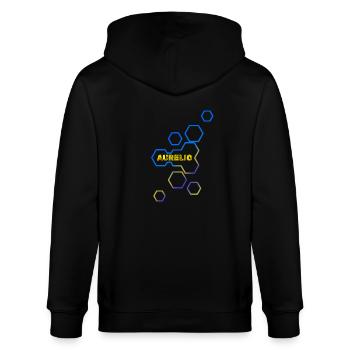 Geschenk für Aurelio - Stanley/Stella Unisex Bio-Kapuzenjacke CULTIVATOR  - Schwarz - Hinten - Anna (173cm)