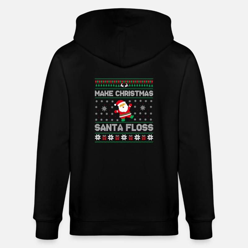 Make Christmas Santa floss - Veste à capuche bio CULTIVATOR Stanley/Stella Unisexe - noir