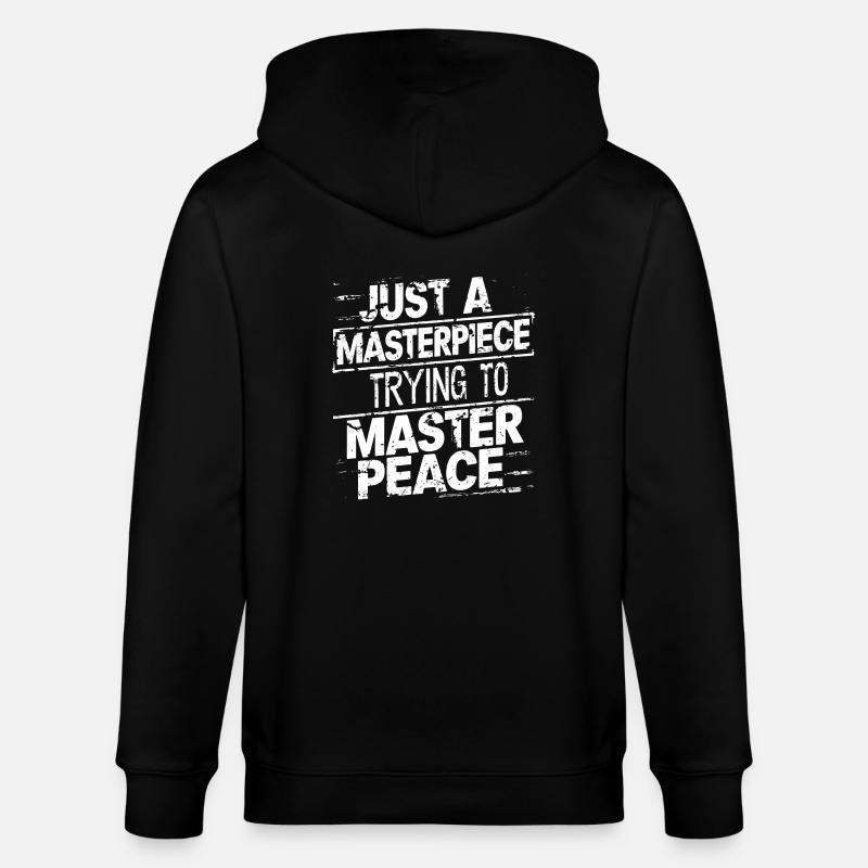 Strength through inner harmony - Stanley/Stella CULTIVATOR  Unisex Organic Hooded Jacket - black