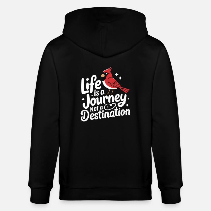 Kardinal Rotkardinal Vogel Roter Kardinal - Stanley/Stella Unisex Bio-Kapuzenjacke CULTIVATOR  - Schwarz