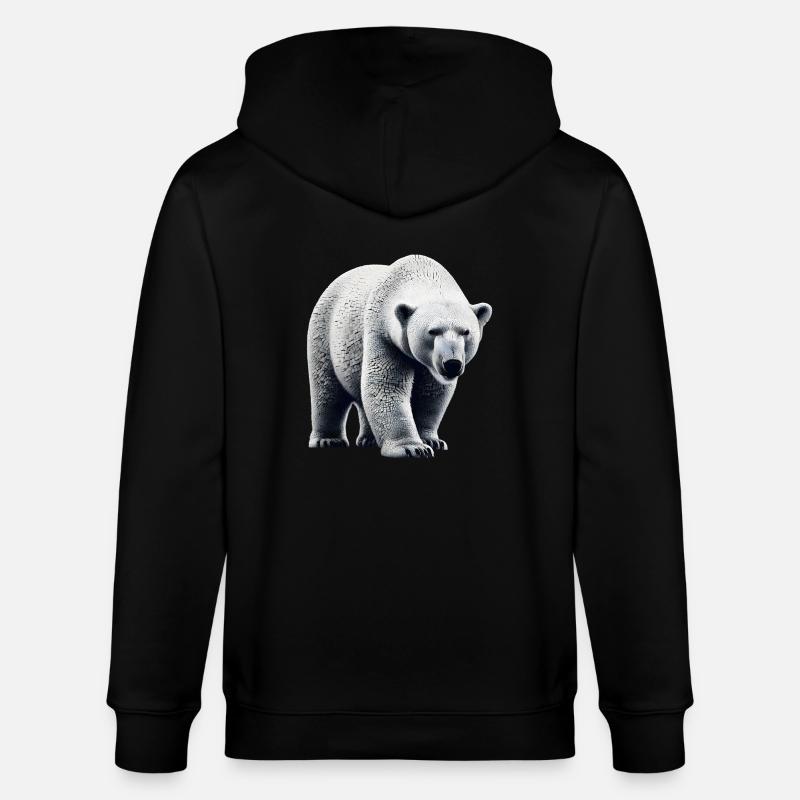 Eisbär - Stanley/Stella Unisex Bio-Kapuzenjacke CULTIVATOR  - Schwarz