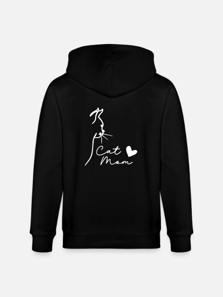 Katzenmama - Stanley/Stella Unisex Bio-Kapuzenjacke CULTIVATOR - Schwarz