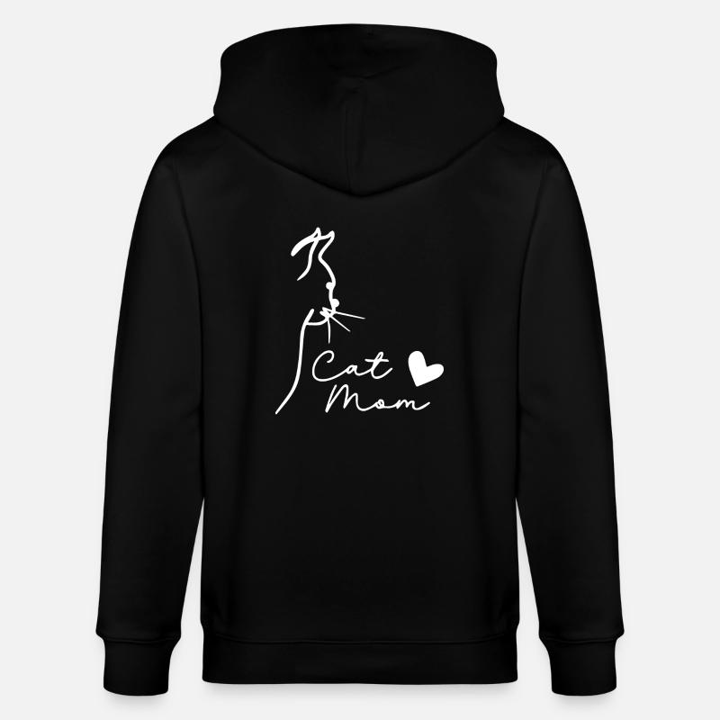Katzenmama - Stanley/Stella Unisex Bio-Kapuzenjacke CULTIVATOR  - Schwarz