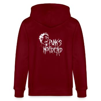 Le punk n’est pas mort - Veste à capuche bio CULTIVATOR Stanley/Stella Unisexe - bordeaux - Dos - Anna (173cm)