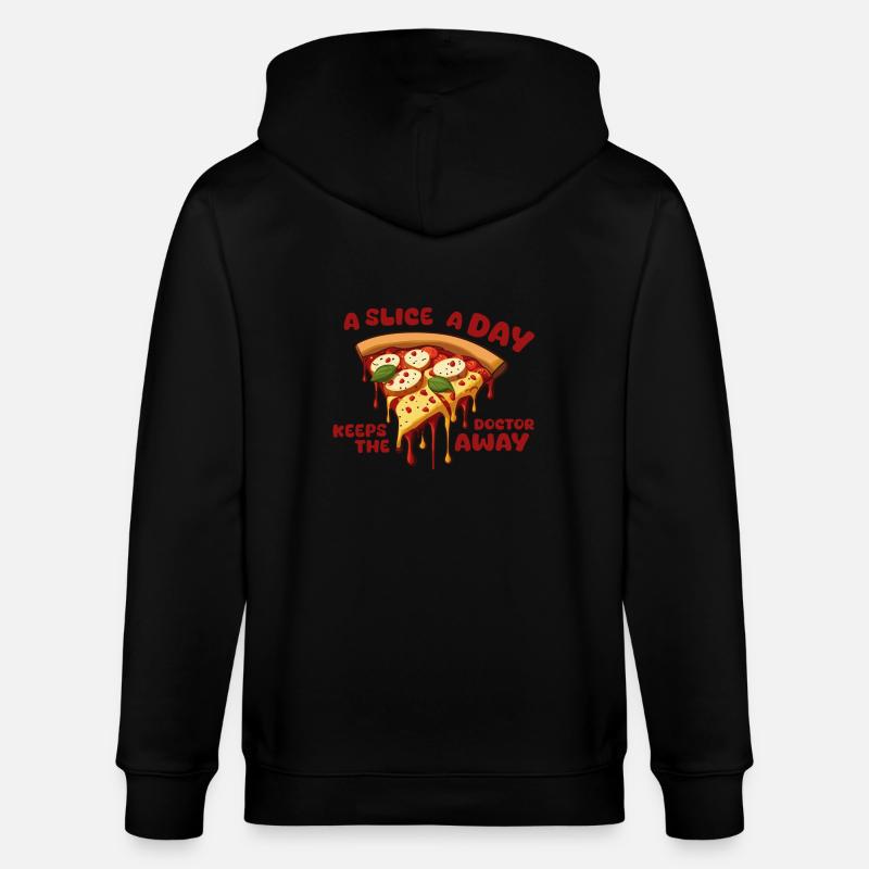 Pizza Pizza Pizza! - Stanley/Stella Unisex Bio-Kapuzenjacke CULTIVATOR  - Schwarz