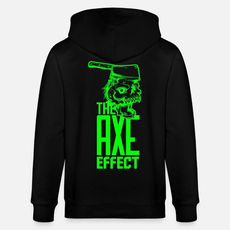 Skull mit Axt - Stanley/Stella Unisex Bio-Kapuzenjacke CULTIVATOR  - Schwarz