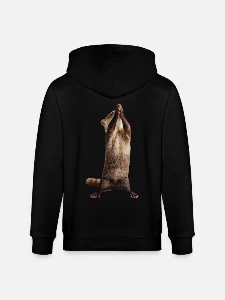 Frettchen - Stanley/Stella Unisex Bio-Kapuzenjacke CULTIVATOR - Schwarz