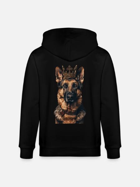 German Shepherd - Stanley/Stella CULTIVATOR Unisex Organic Hooded Jacket - black