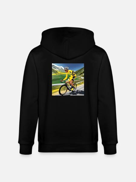 Retro Cyclist - Stanley/Stella CULTIVATOR Unisex Organic Hooded Jacket - black