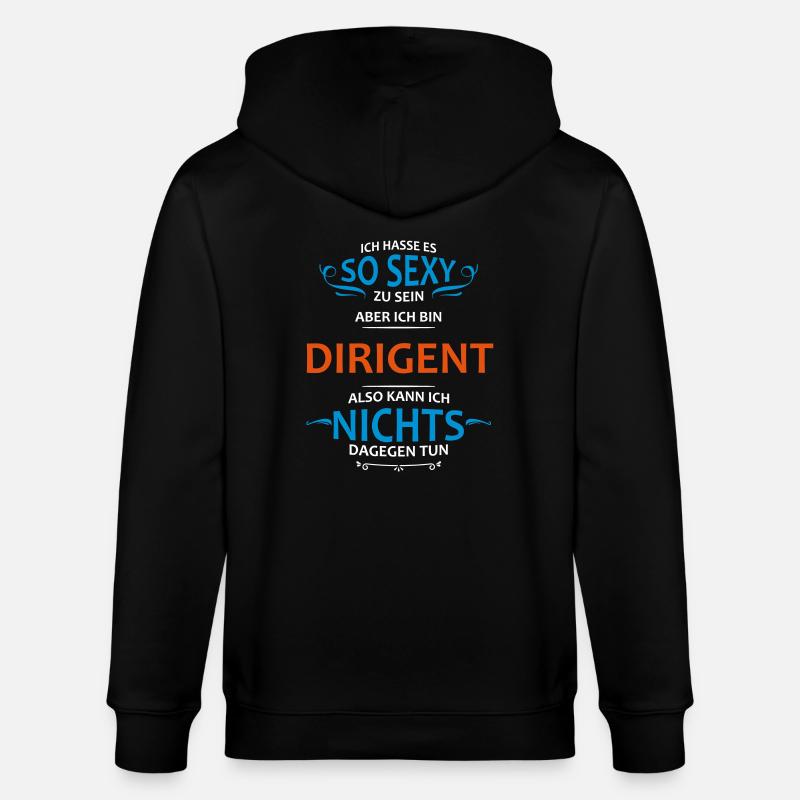 Dirigent Beruf - Stanley/Stella Unisex Bio-Kapuzenjacke CULTIVATOR  - Schwarz