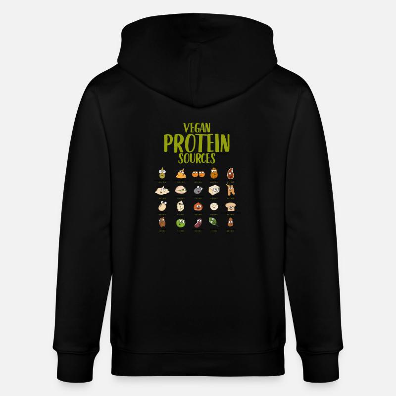 Vegan Protein Sources - Stanley/Stella Unisex Bio-Kapuzenjacke CULTIVATOR  - Schwarz