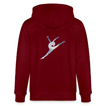 Ballett Sprung - Stanley/Stella Unisex Bio-Kapuzenjacke CULTIVATOR  - Burgunderrot - Hinten - Anna (173cm)