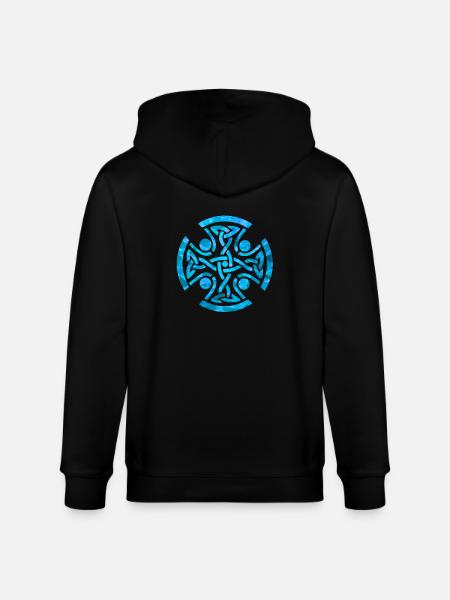 Celtic Knot - Stanley/Stella CULTIVATOR  Unisex Organic Hooded Jacket - black