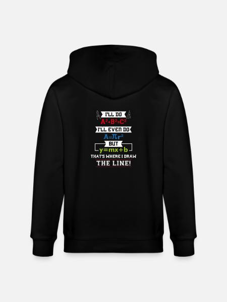 Math Math Teacher Gifts - Stanley/Stella CULTIVATOR  Unisex Organic Hooded Jacket - black