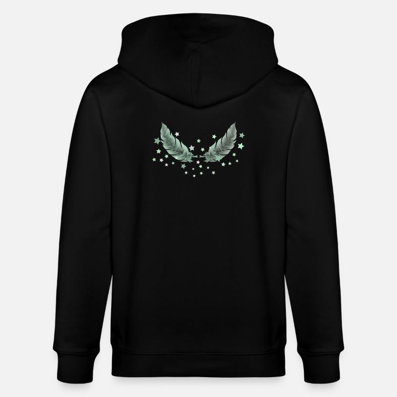 Deux plumes - Veste à capuche bio CULTIVATOR Stanley/Stella Unisexe - noir