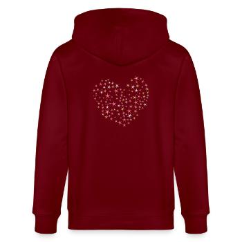 Coeur d'étoiles - Veste à capuche bio CULTIVATOR Stanley/Stella Unisexe - bordeaux - Dos - Anna (173cm)
