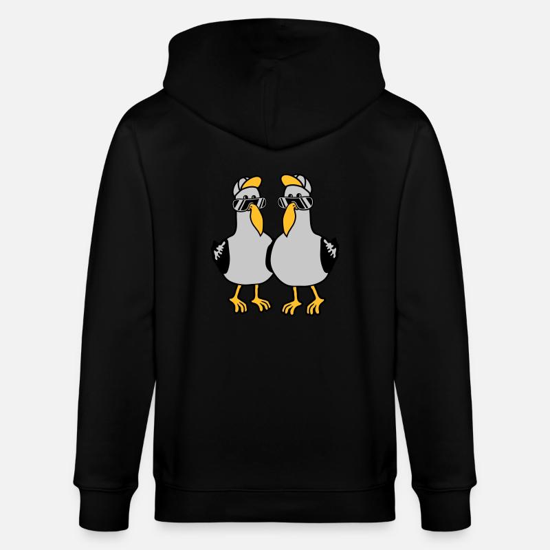 2 Möwen Team Freunde - Stanley/Stella Unisex Bio-Kapuzenjacke CULTIVATOR - Schwarz