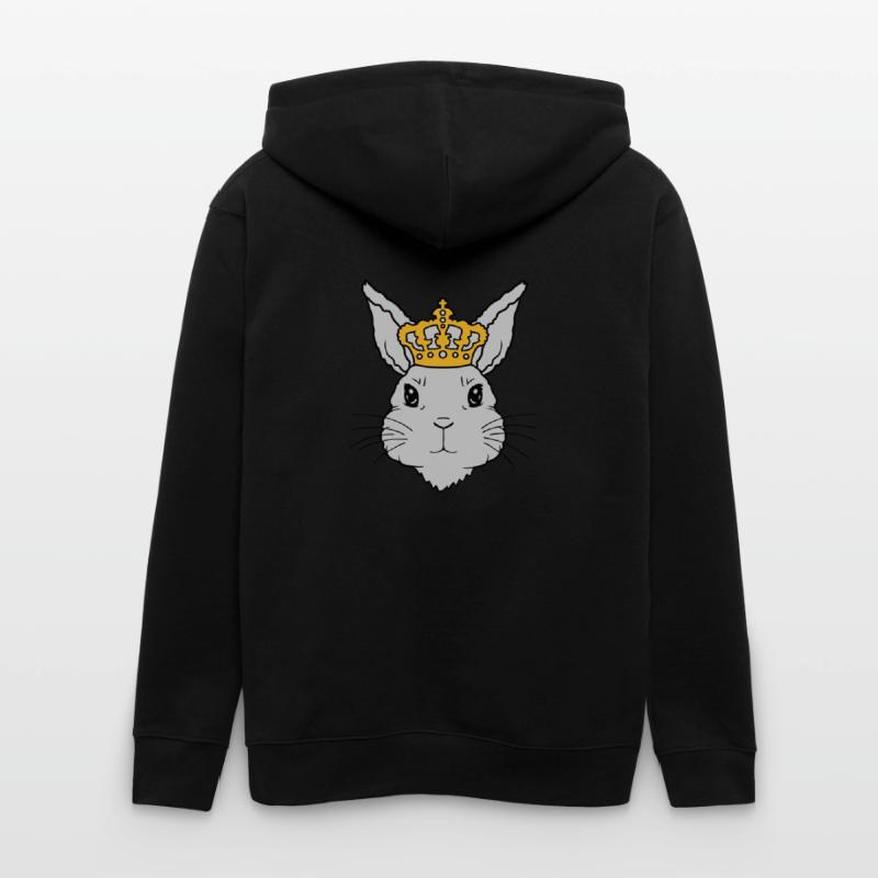 King Rabbit Crown Face Stanley/Stella CULTIVATOR  Unisex Organic Hooded Jacket