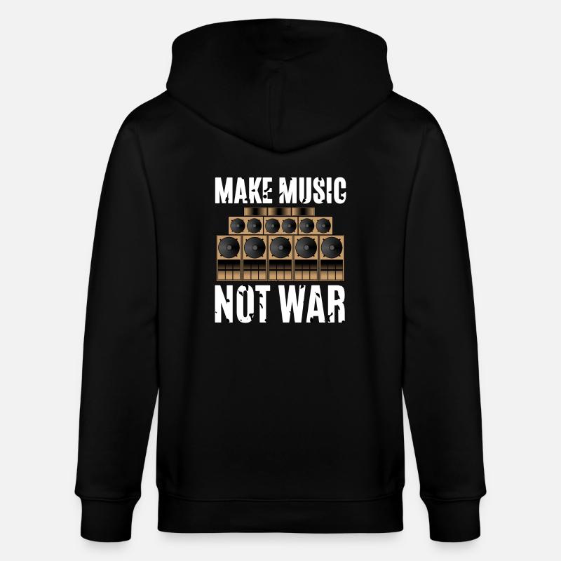 Make Music Not War - Stanley/Stella Unisex Bio-Kapuzenjacke CULTIVATOR  - Schwarz