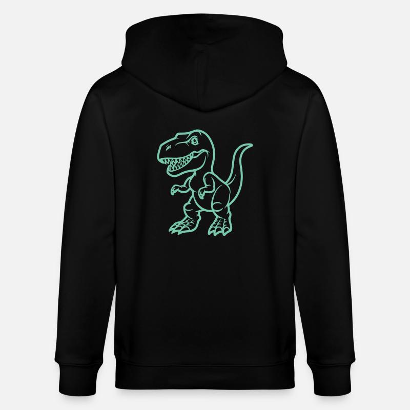 Bande dessinée T Rex - Veste à capuche bio CULTIVATOR Stanley/Stella Unisexe - noir