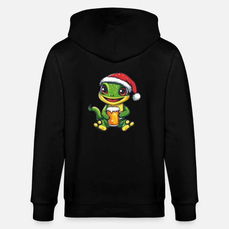 Bière de Noël Lizard - Veste à capuche bio CULTIVATOR Stanley/Stella Unisexe - noir