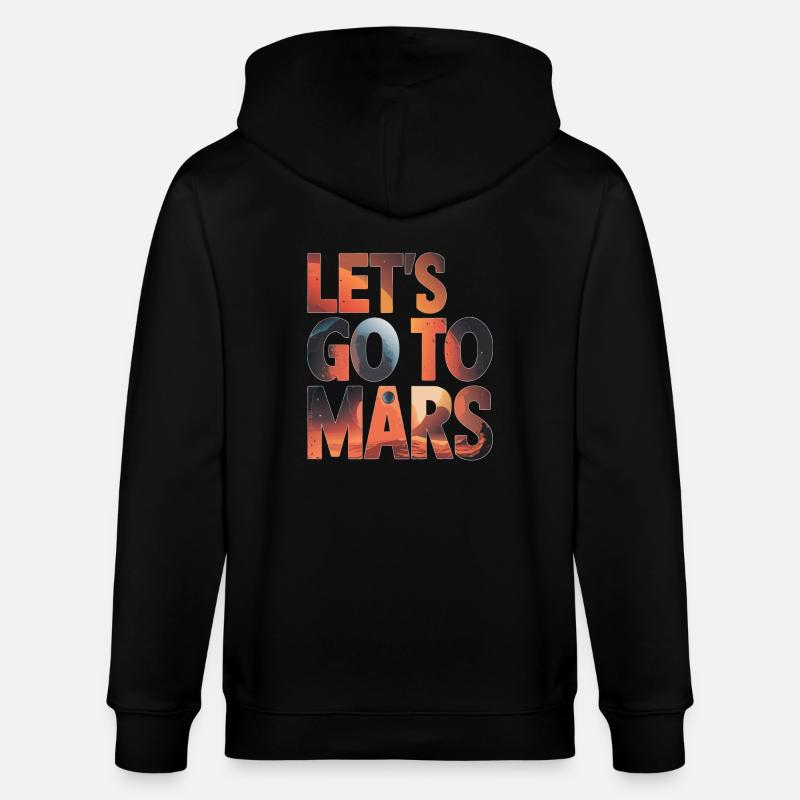 Mars Planète Planète Système Solaire - Veste à capuche bio CULTIVATOR Stanley/Stella Unisexe - noir